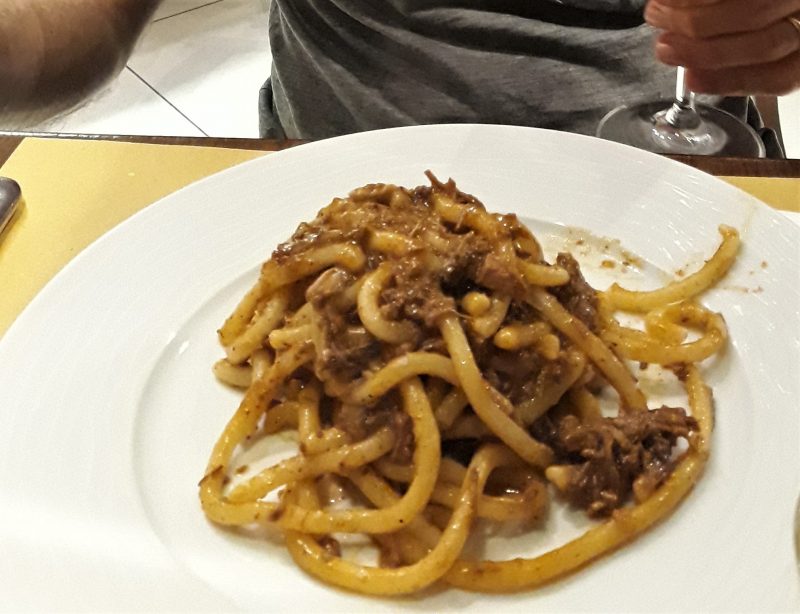 pici al ragù di cinghiale - piatti tipici fiorentini