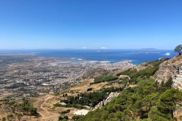 Panorama-dal-Castello-di-Venere,-Erice