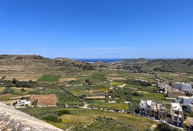 Panorama-dalle-mura-della-cittadella-Rabat-Victoria---Gozo