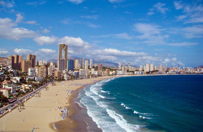 Benidorm spiagge skyline