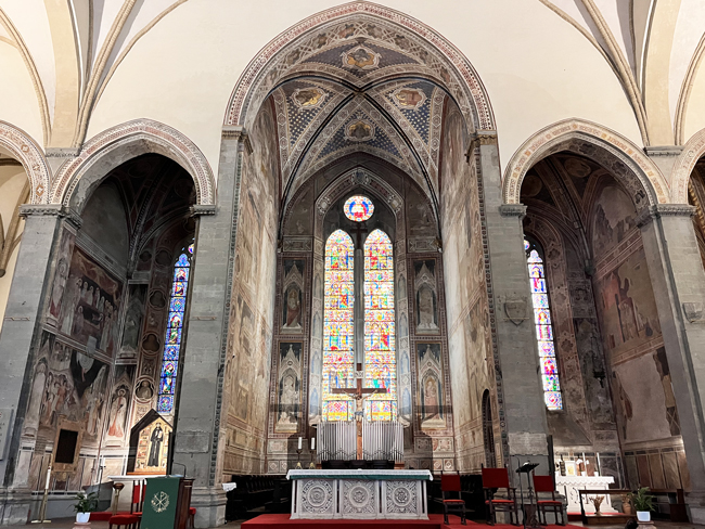 Cosa vedere a Pistoia in un giorno: itinerario con mappa Dettaglio affreschi, Chiesa di San Francesco - Pistoia
