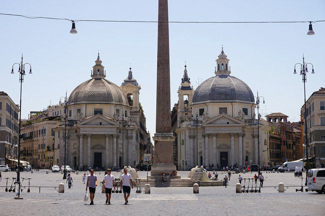 Cosa vedere a Roma in 2 giorni a piedi: itinerario e mappa Basiliche gemelle, Piazza del Popolo - Roma