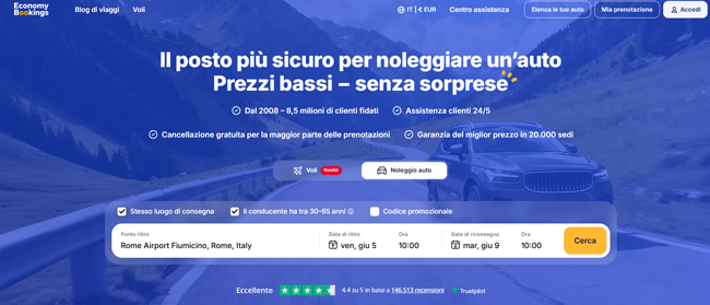 EconomyBookings recensione: è affidabile per il noleggio auto? Pro e contro da conoscere EconomyBooking.com